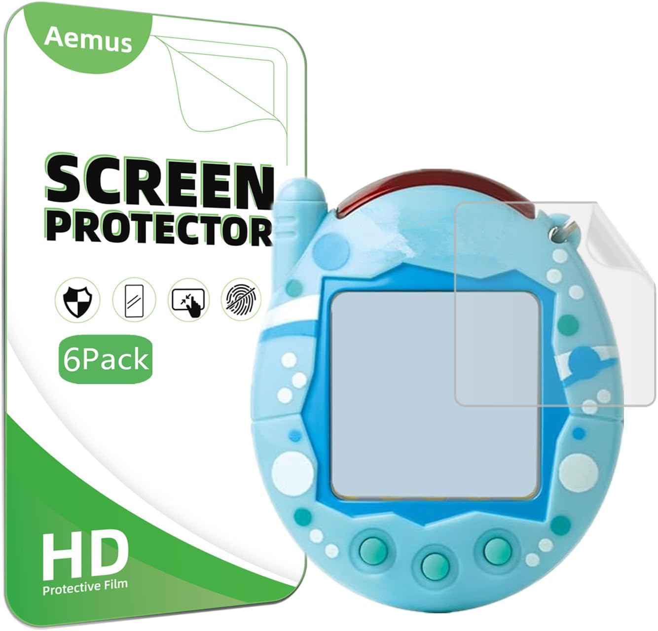 Screen Protector Compatible for tamagotchi connection (6 Pack) Clear TPU Soft Film