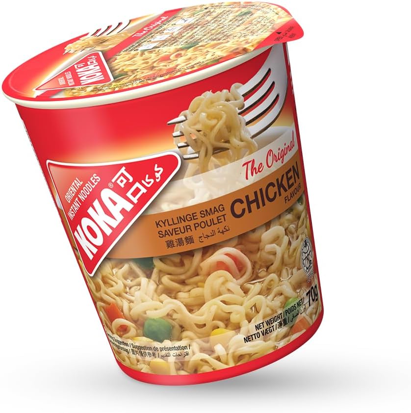 Koka Original Chicken Flavour Oriental Style Instant Noodles 12 Cups of 70 g