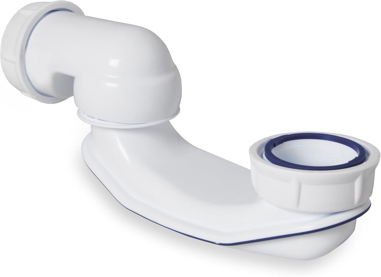 Waters Slim Adjustable Bath Trap, 95mm Low Profile, 50mm Water Seal, Fits 40mm Waste Pipe, Fits Between Bath and Floor, Fast Flow, No Moving Parts, Ideal for Tight Spaces