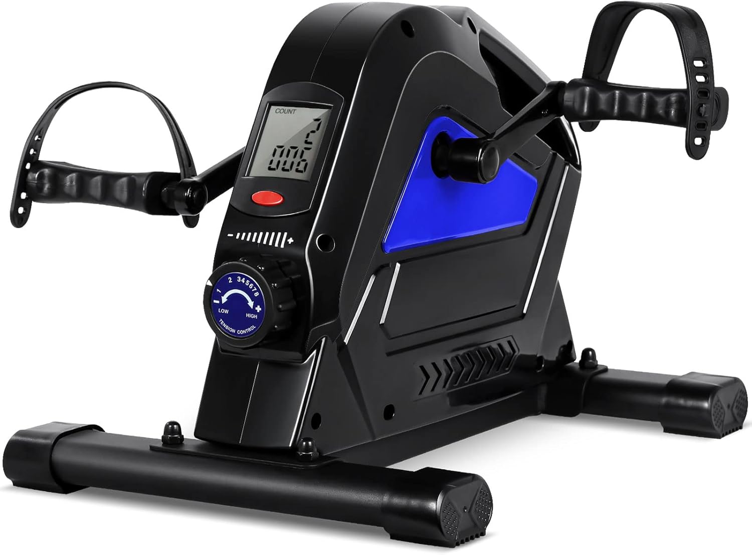 Under Desk Bike Pedal Exerciser, Himaly Mini Exercise Bike with Magnetic Resistance, Portable Peddler Foot Cycle for Arm & Leg with LCD Screen Display