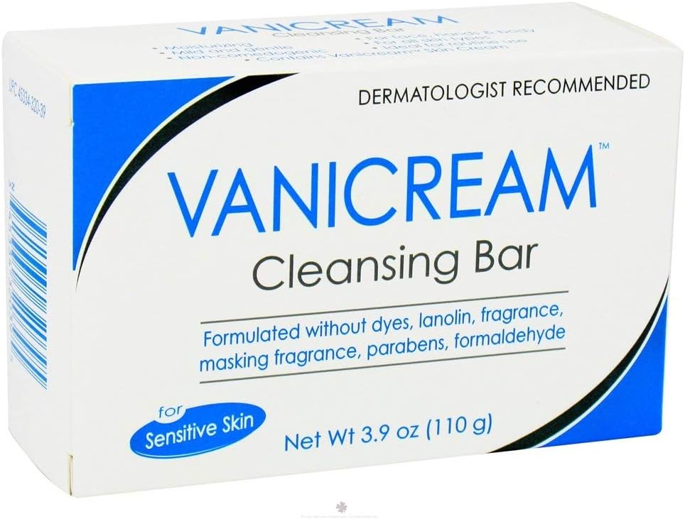 Cleansing Bar, for Sensitive Skin, Fragrance Free, 3.9 oz (110 g), Vanicream