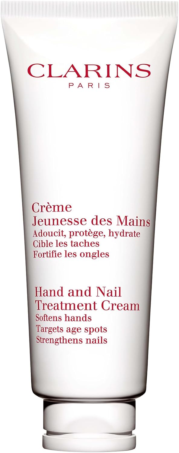 Clarins Hand & Nail Treatment Cream 100ml | Nourishing Moisturiser for Dry Hands & Strengthening Nails | Anti Aging | Non Greasy