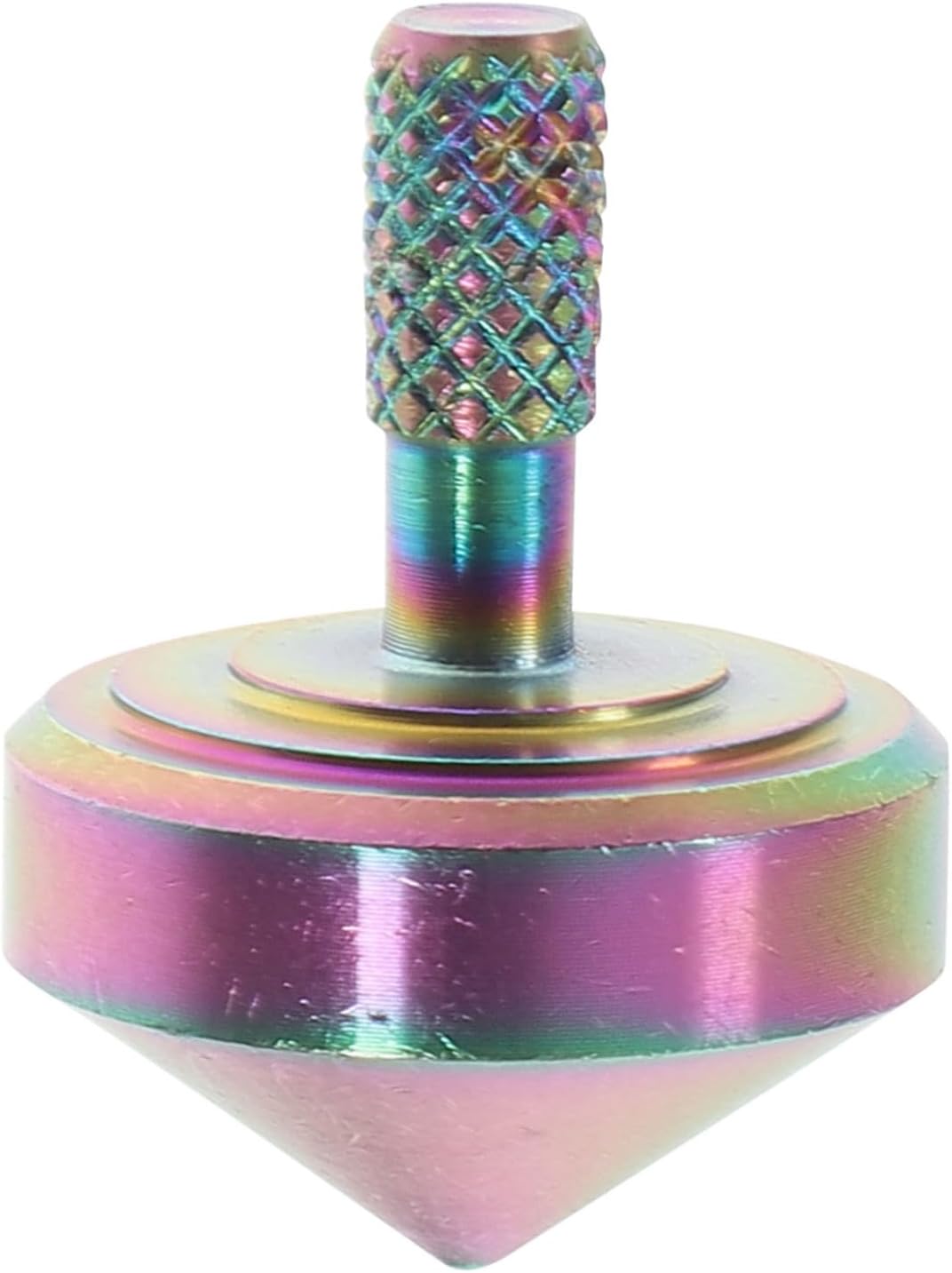FELTECHELECTR Mini Desktop Spinning Top Toy for Adults Colorful Alloy Gyroscope Stress Relief Desk Toy Vintage Totem Design for Home and Office Use
