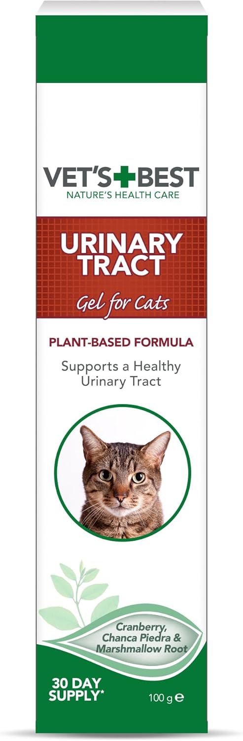Vet's Best Feline Urinary Tract Support Cat Supplement Gel Supports Healthy Urinary Tract, 100 g