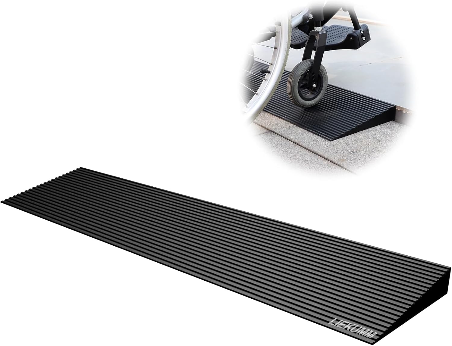 LIEKUMM Wheelchair Ramp 4 cm Height, 650 kg Load Capacity Non-Slip Threshold Ramp, Ramps for Wheelchairs, Mobility Scooters, Electric Wheelchairs, Bicycles, Wheelchair Ramps for Doorways, Steps