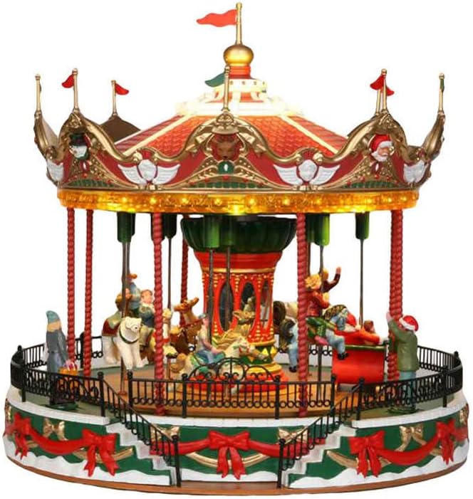 Lemax Carnival-Sights & Sounds: Santa Carousel-(34682-UK), Resin, Multicolor