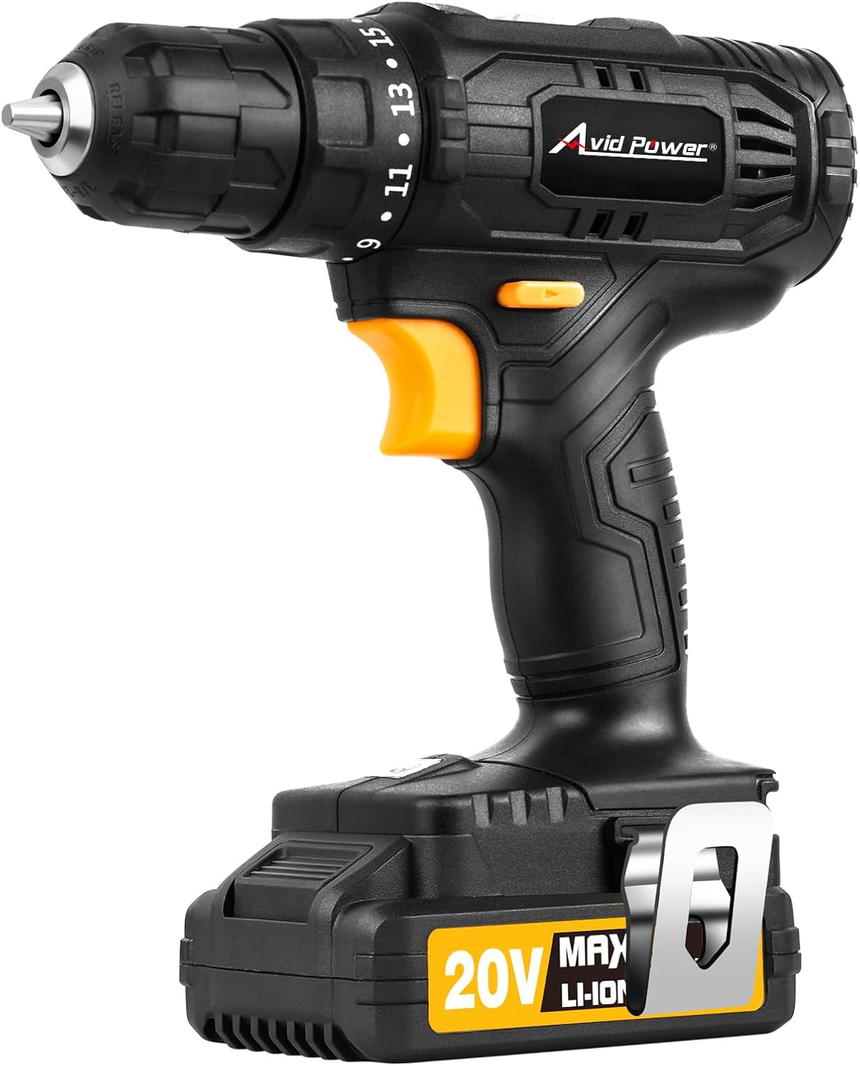 AVID POWER 20V Cordless Drill Set, 320 Inch in lbs, Power Drill Kit with 2 Variable Speed, 3/8" Keyless Chuck