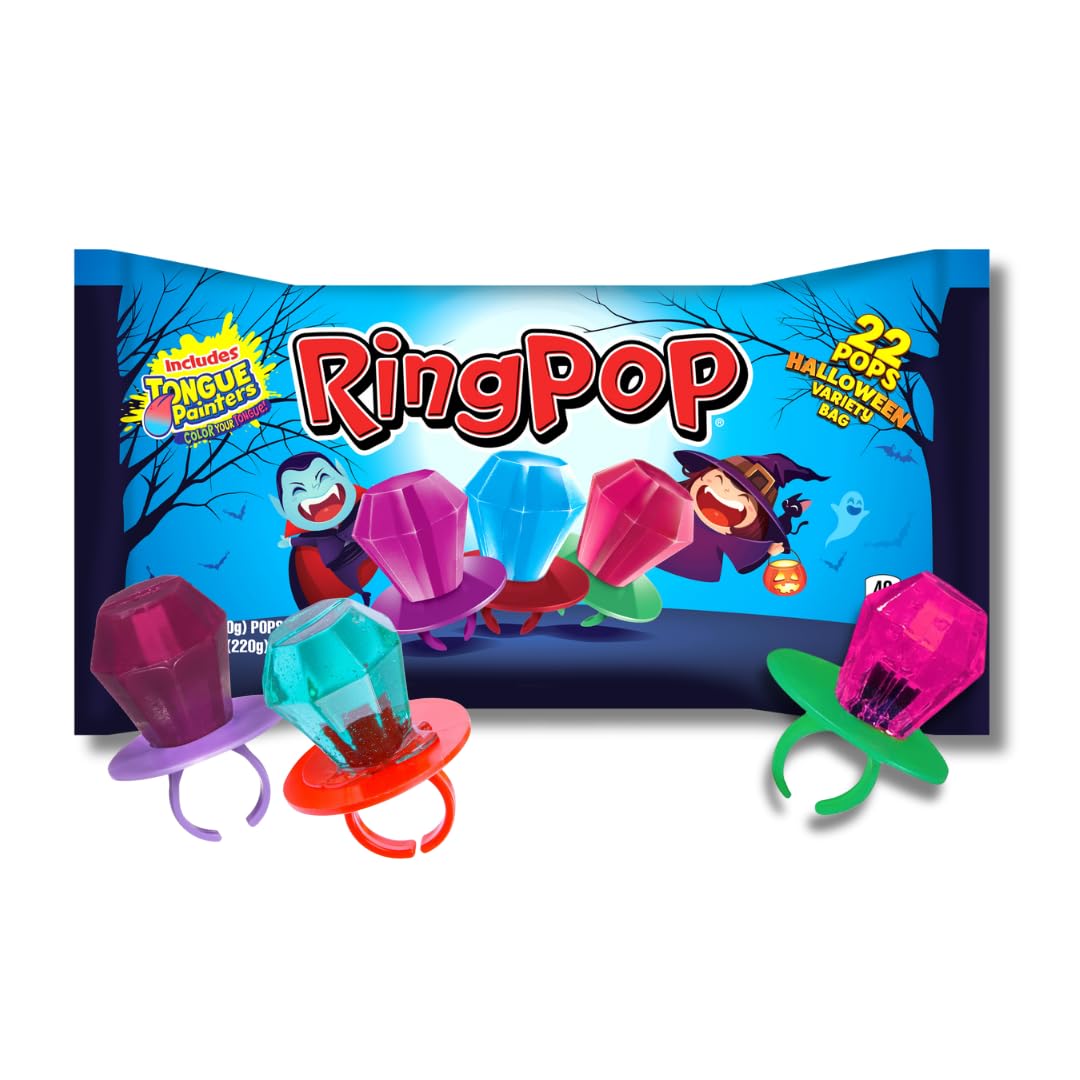 Halloween Ring Pops - Individually Wrapped Lollipops - Perfect for Trick-or-Treating & Party Favors - 22 Count Bag By Lyza's Sweets & Treats (1)