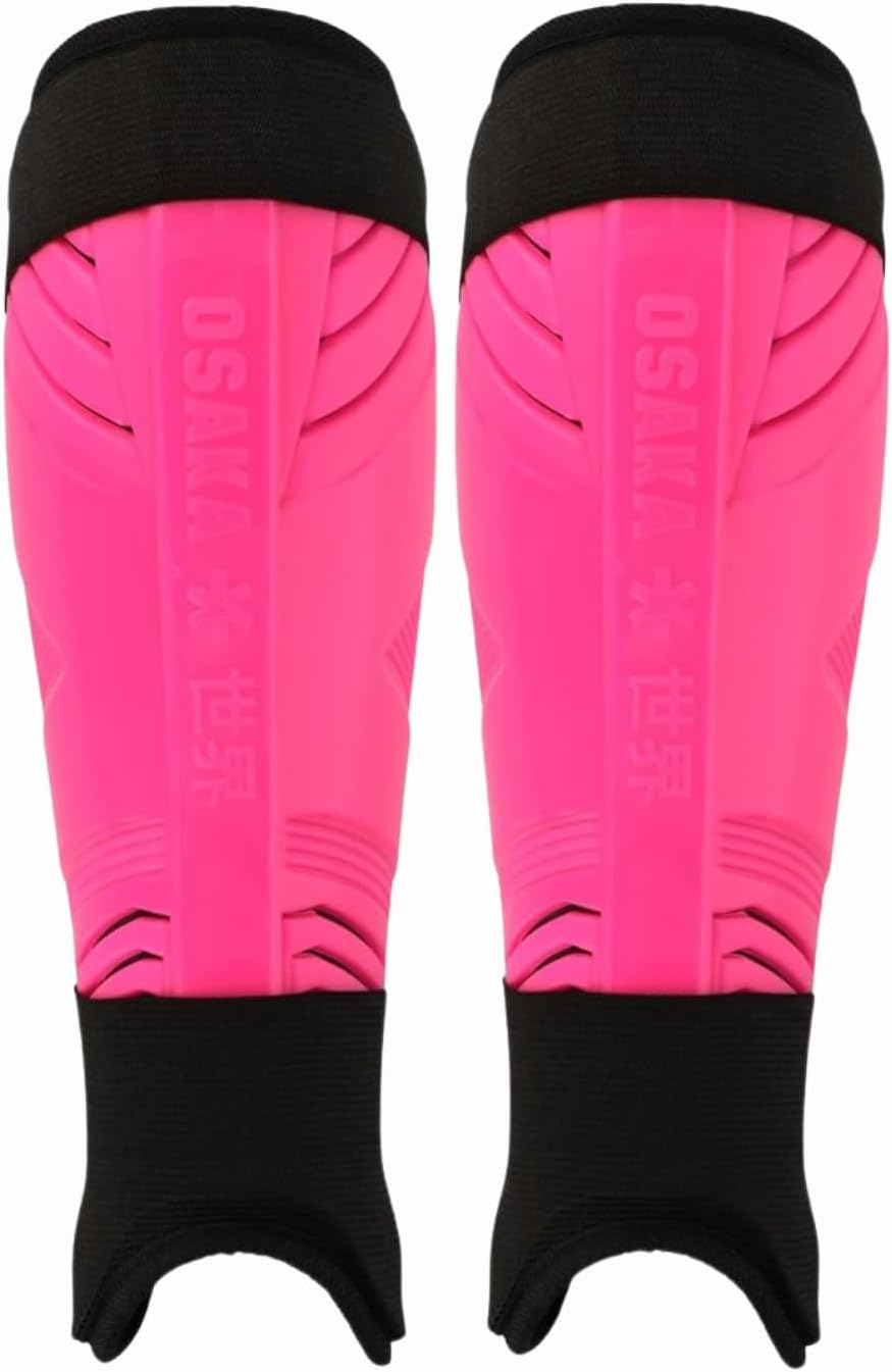 Osaka Field Hockey Shin Guards, Elite Protection, Lightweight, Breathable, Comfort Fit - Pink