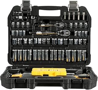 DEWALT Mechanics Tools Kit and Socket Set, 1/4" & 3/8" Drive, SAE, 108-Piece (DWMT73801)