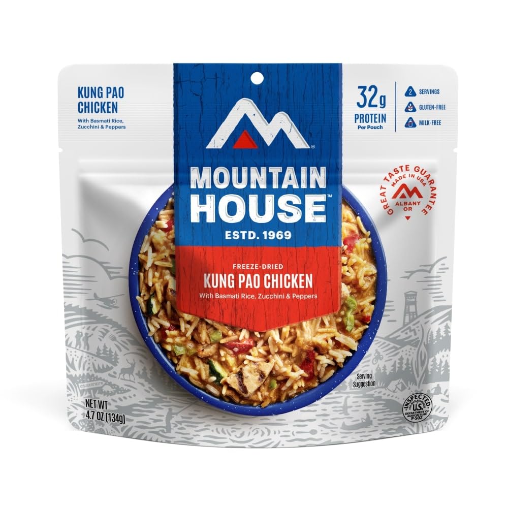 Mountain House Kung Pao Chicken | Freeze Dried Backpacking & Camping Food | Gluten-Free | 2 Servings
