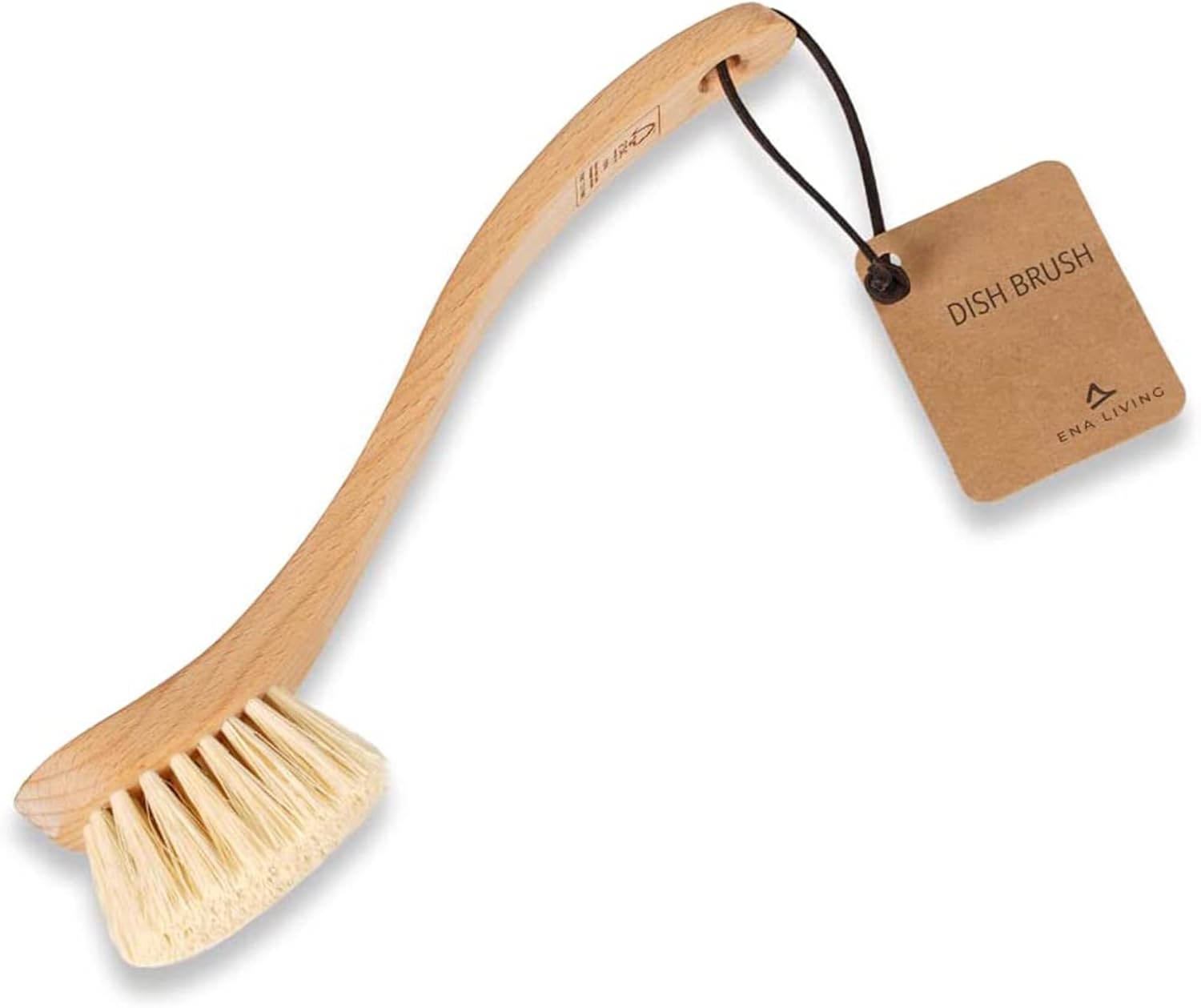 Wooden Dish Brush (26x4 cm) | Sustainable FSC-certified Beechwood | Eco Labelled With Horse Hair Bristles | Long Lasting and Sturdy
