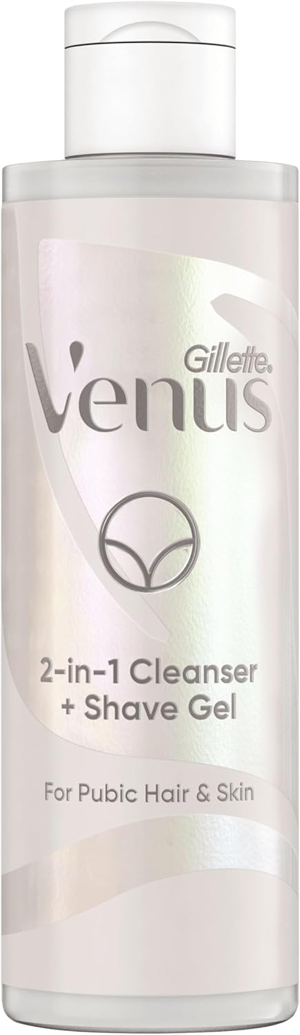 Gillette Venus 2-in-1 Cleanser, Shave Gel for Pubic Hair and Skin Women, 190ml