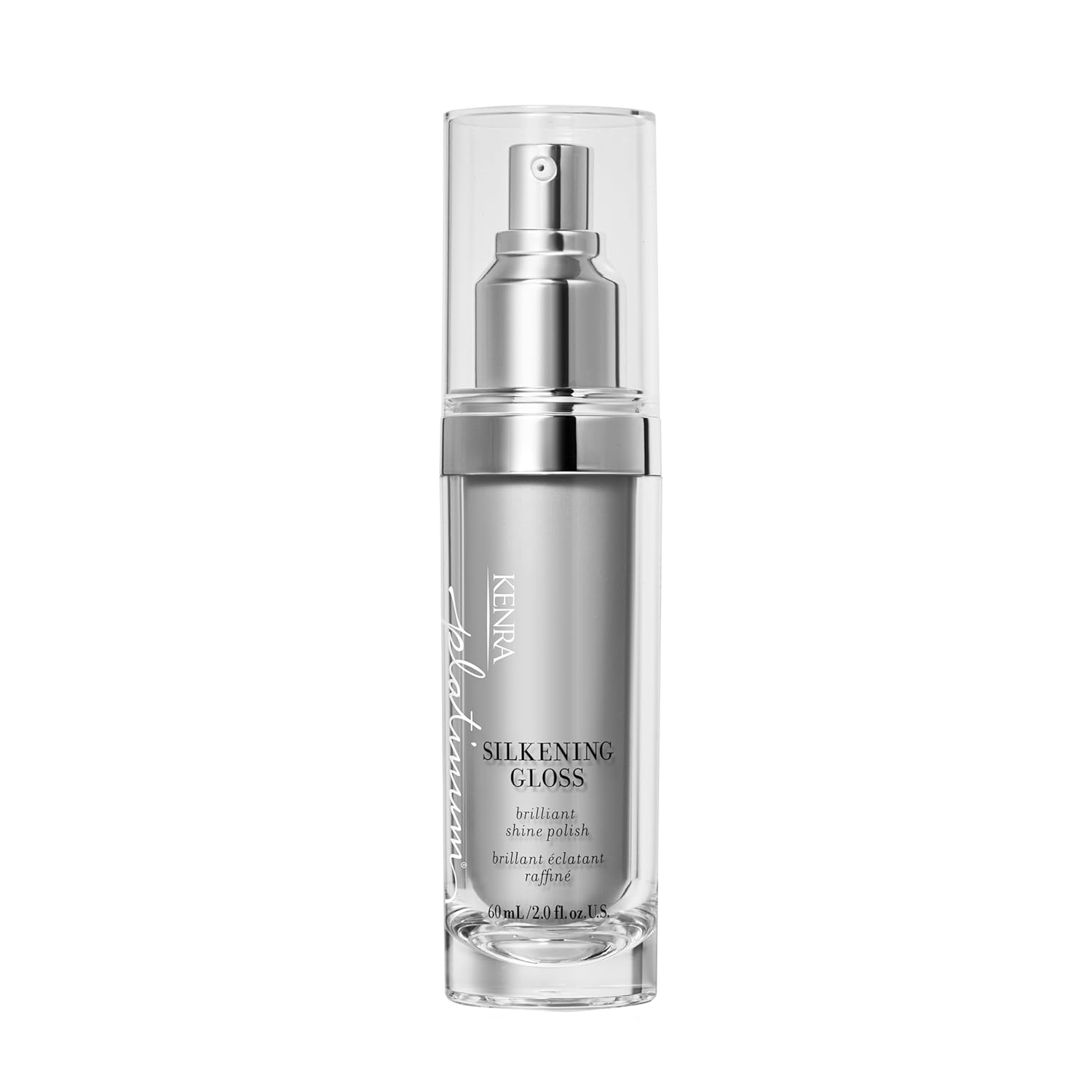 Kenra Platinum Silkening Gloss | Brilliant Shine Polish | Tames Frizz & Smooths Flyaways | Lightweight Formula | Protects Against Humidity | Smooths Dry Ends | Medium To Coarse Hair