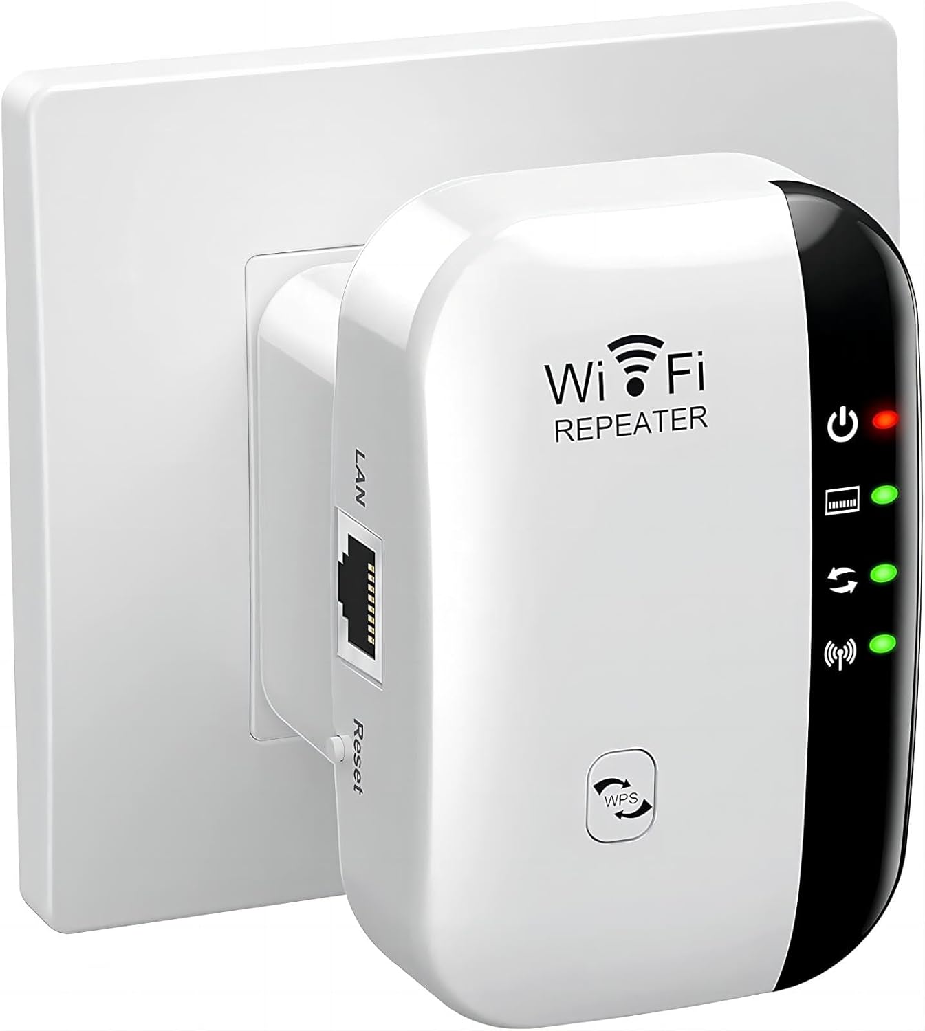 Newest WiFi Extender, WiFi Booster, WiFi Repeater, Covers Up to 3000 Sq.ft and 45 Devices, Internet Booster - with Ethernet Port, Quick Setup, Home Wireless Signal Booster, UK plug - White2025