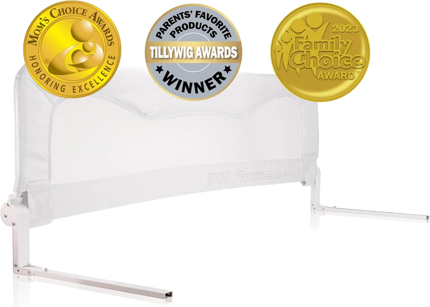 Bed Rail for Toddlers & Infants – Kids Bed Safety Guard rail –Toddler Bed Rails for Twin, Full Size, Queen &King Mattress – baby bed rail For children – Extra Long Crib rail Guard -White (59L19.5H in)