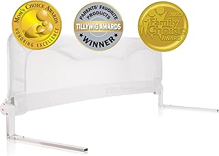 Bed Rail for Toddlers & Infants – Kids Bed Safety Guard rail –Toddler Bed Rails for Twin, Full Size, Queen &King Mattress – baby bed rail For children – Extra Long Crib rail Guard -White (59L19.5H in)