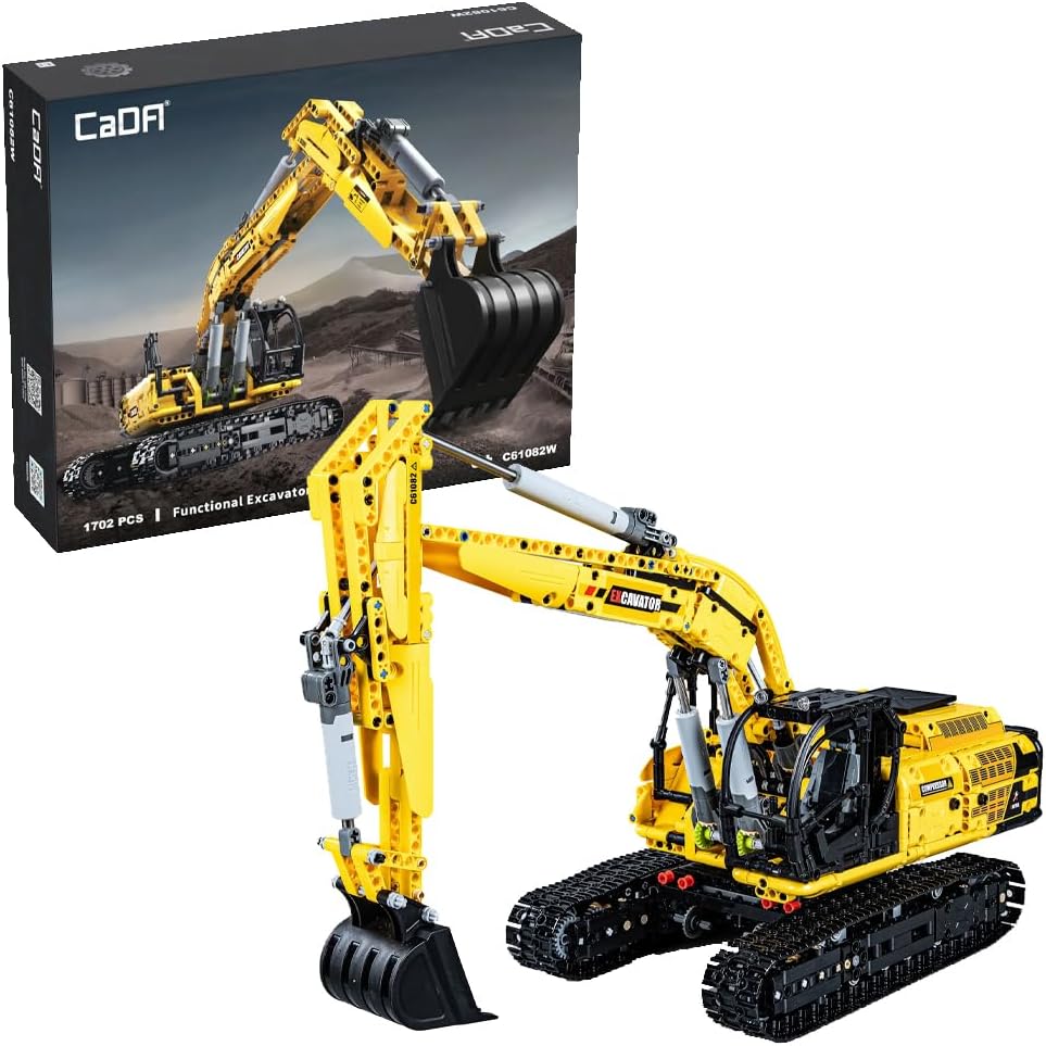 CaDA Functional Excavator Brick Model Construction Vehicle Age 8+ 1702pcs 61082W