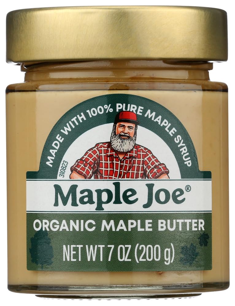 Maple Joe Organic Maple Butter, Vegan Friendly, Kosher, USDA Certified Organic, Non-GMO, 7 Ounce (Pack of 6)