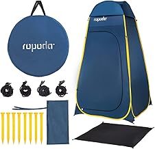 ROPODA Pop Up Tent 83inches x 48inches x 48inches, Upgrade Privacy Tent, Porta-Potty Tent Includes 1 Removable Bottom, 8 Stakes, 1 Removable Rain Cover, 1 Carrying Bag