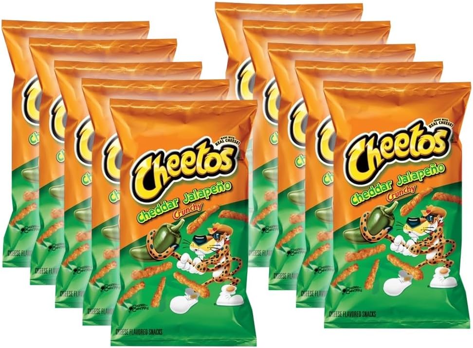 Cheetos Cheddar Jalapeno Crunchy 226.8g 8z (10 pack) by Mazovia Brands