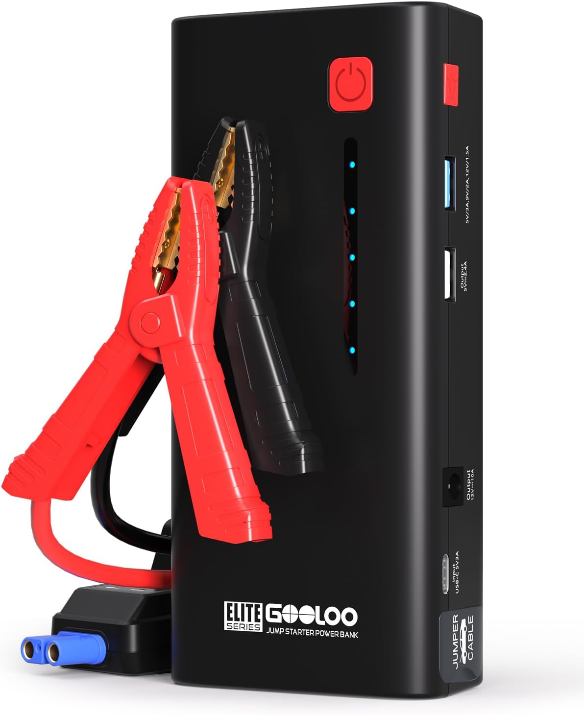 GOOLOO Jump Starter 3000A Peak Car Jumper Starter 12V SuperSafe Lithium Jump Box, Battery Booster Pack, Portable Car Battery Charger, and Jumper Cables for Up to 8.5L Gas or 6.0L Diesel Engine