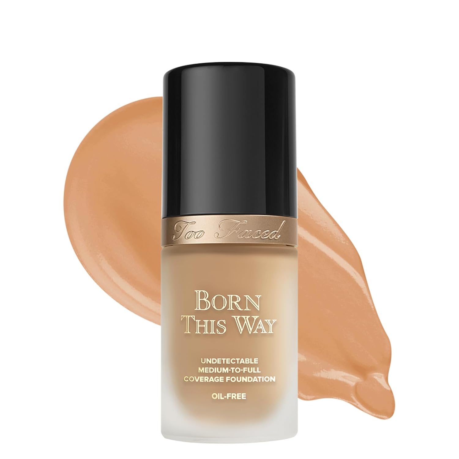 Too Faced Born This Way Natural Finish Longwear Liquid Foundation | Medium-To-Full Coverage | Hydrating + Oil Free, 1.01 fl. oz.