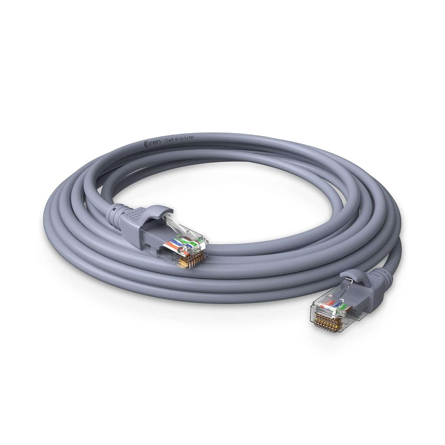 Oren CAT6 5m Ethernet Cable LAN - Patch Cord | High-Speed 10Gbps | Pure Copper 24 AWG Stranded - Premium Network Cable with RJ45 Connector | Internet, Broadband, LAN, Network Lead