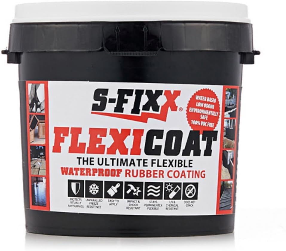 S-Fixx Flexicoat Liquid Rubber Black 2 litre