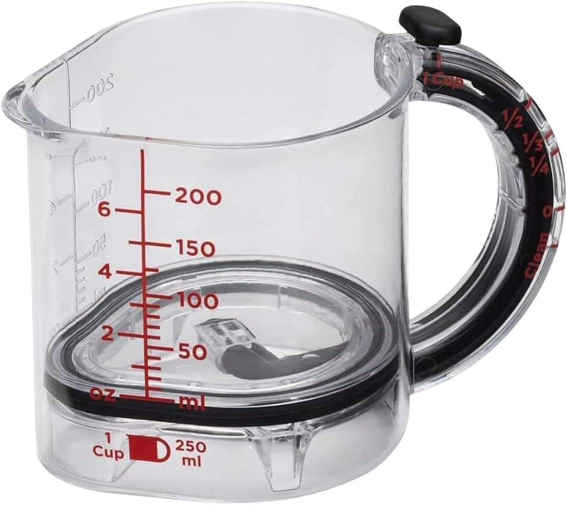 4-In-1 Adjustable Measuring Cup,Push Up Measuring Cups With Handle,Multi-Functional Measuring Cup,No Waste Design For Cooking And Bakings (1pcs)