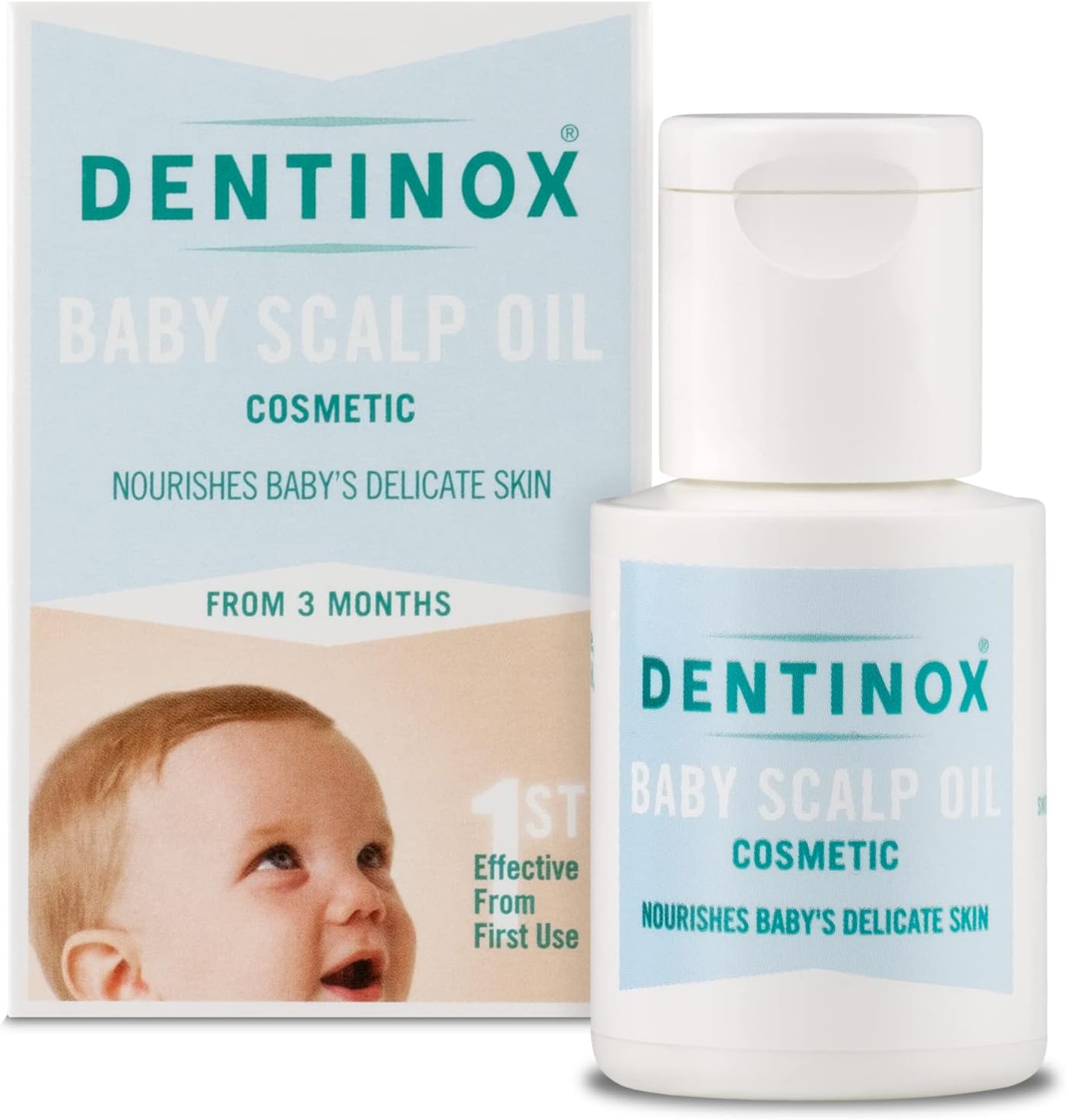 Dentinox Baby Scalp Oil – Moisturises& Nourishes Dry Skin – with Chamomile, Rosehip & Vitamin E – 3 Months & Upward (30ml)