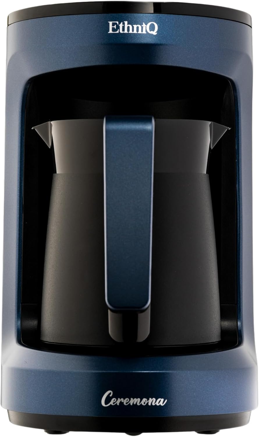 ETHNIQ Turkish Coffee Maker - 100% BPA Free, 120V, 1 to 4 Cup Brewing Capacity with Cook Sense Technology for Delicious Cup of Turkish & Greek Coffee, Turkish Coffee Pot - Blue