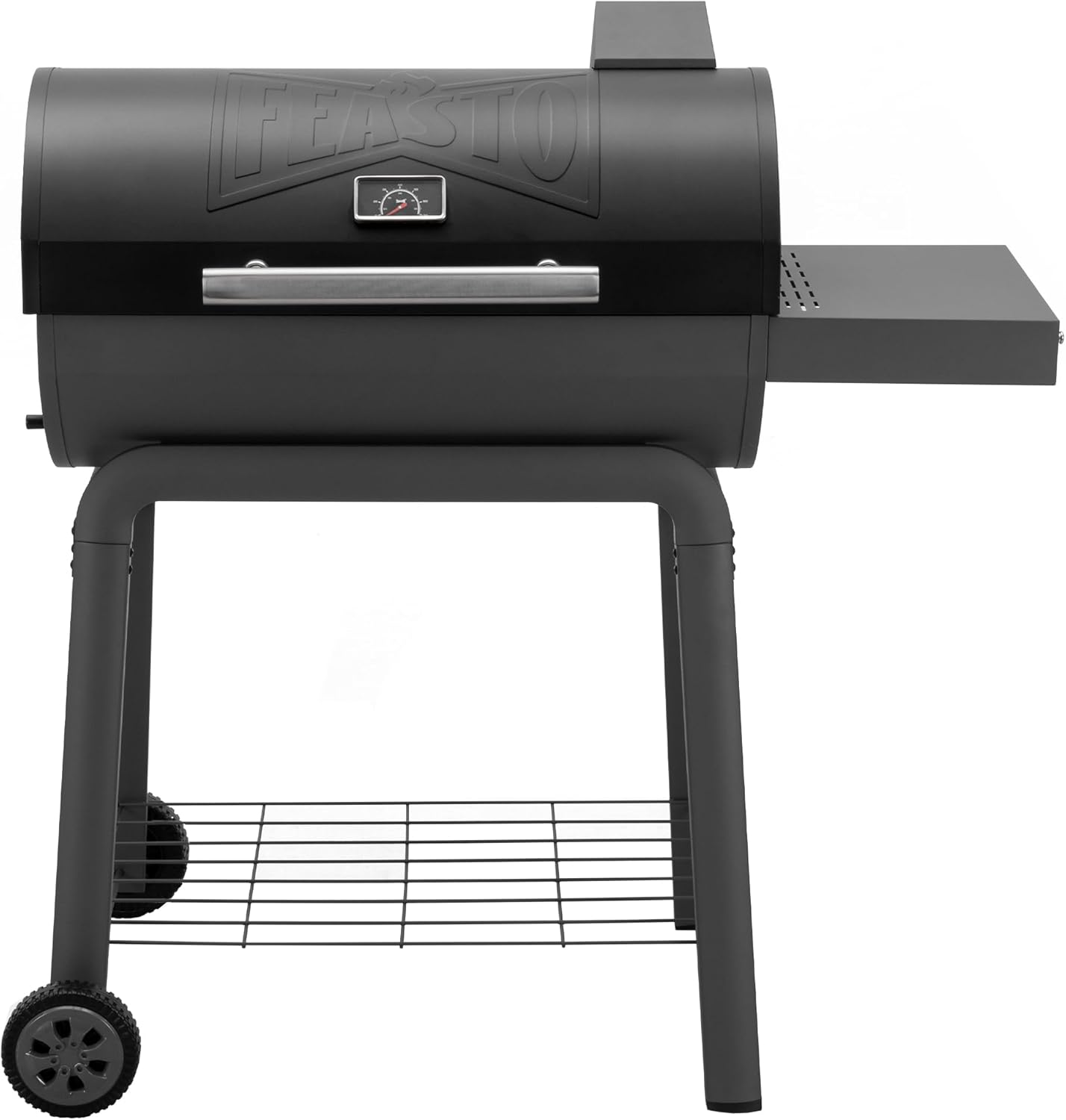 BBQ Charcoal Grill with Side Table, 30-In Heavy Duty Outdoor BBQ Grill with 664 Sq. In Cooking Area for Outdoor Barbecue in Backyard, Patio and Parties, Black