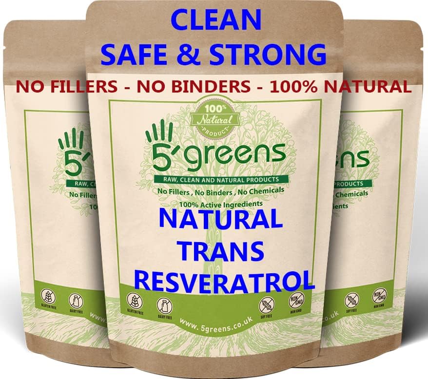Trans Resveratrol 500mg Veg Capsules 50% Trans Resveratrol from Japanese Knotweed Extract | 120 Vegan Capsules | High Antioxidant Gluten Free, Non-GMO No Fillers/Binders 100% Natural