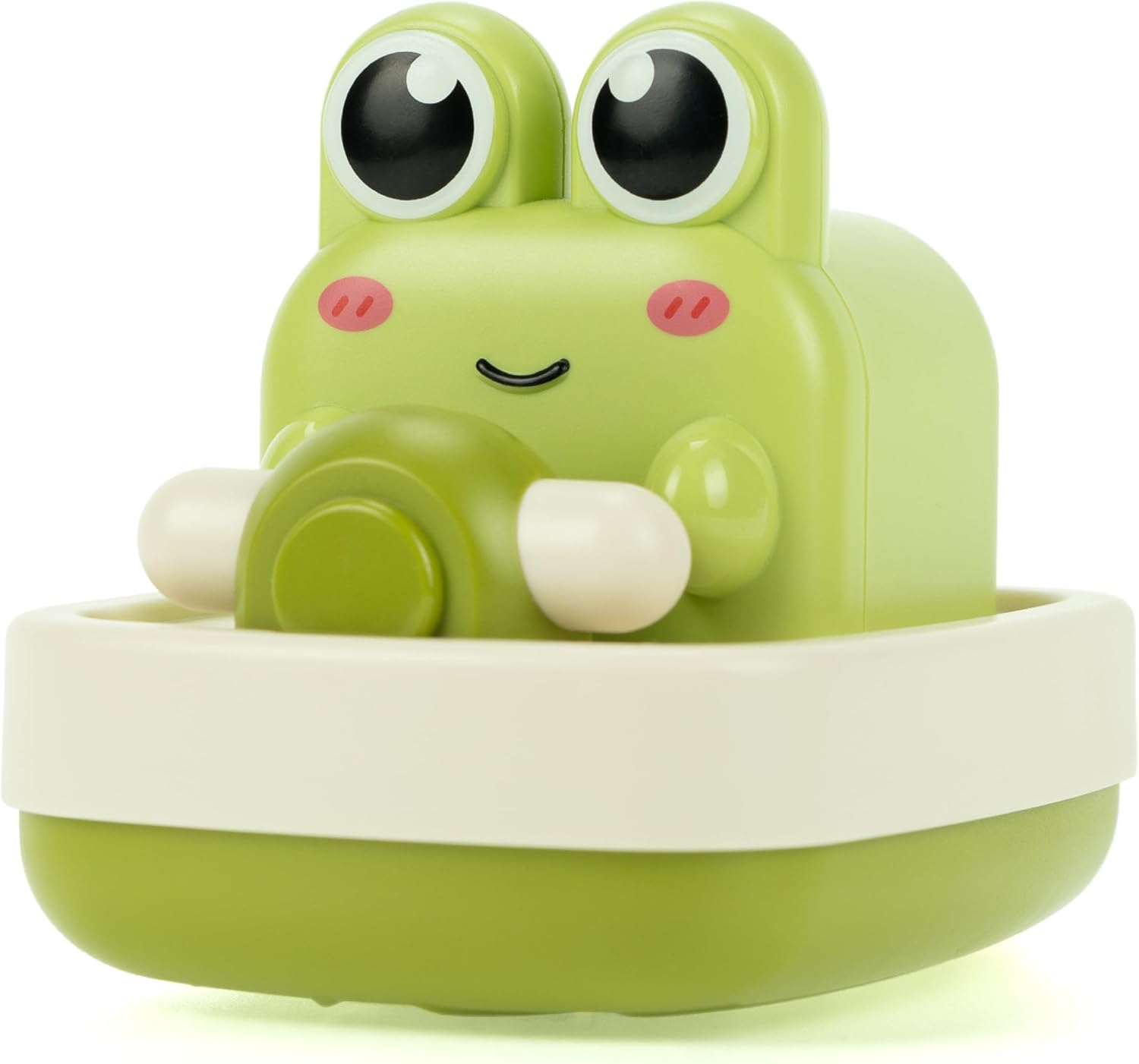 DUCKBOXX XX Wind-up Boating Frog Bath Toy with Spin Propeller, No Battery Mold-Free Anti-Rust Interactive Montessori Toy for Kids