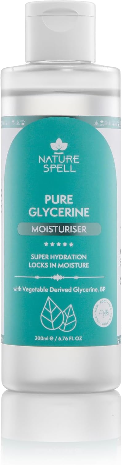 Nature Spell 100% Pure Vegetable Glycerine for Face and Body, Moisturises & Refreshes, For All Skin Types, Vegan, 200ml