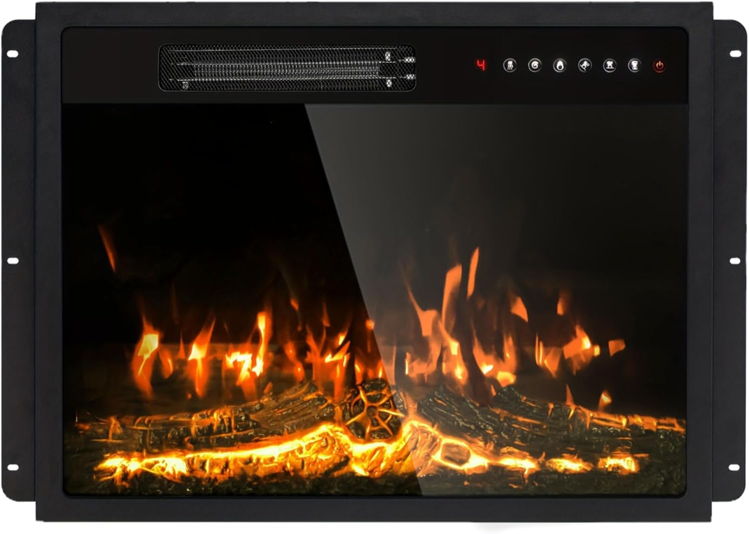 50" Corner Electric Fireplace with Mantel, Fireplace TV Stand with 23" Fireplace Insert Heater for Living Room