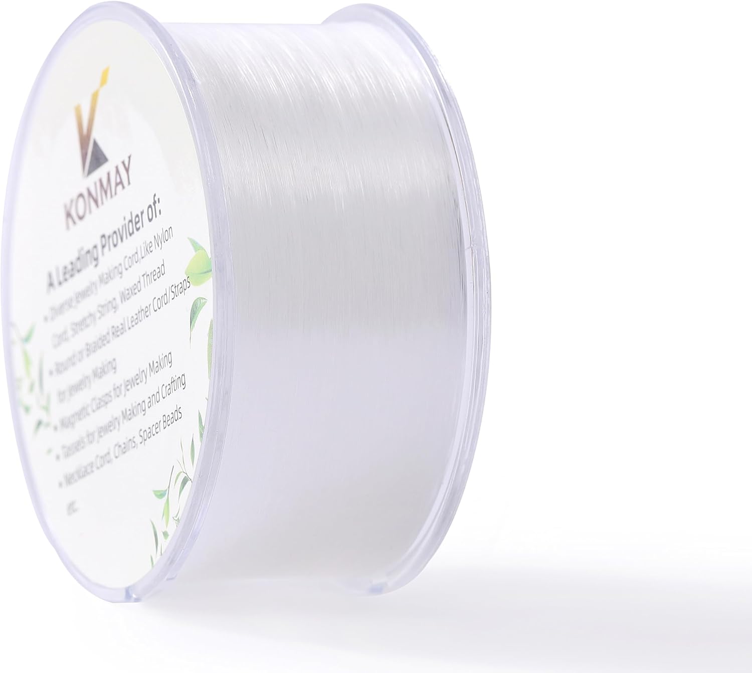 KONMAY Clear Seed Beads Thread, 340 Yards 0.3mm Monofilament Nylon Beading Thread, Invisible Craft String Thread for Hanging Ornaments, Crafting, Balloon Arch, Beading and Jewelry Making