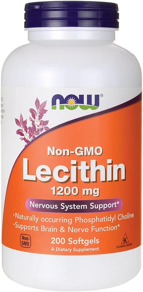 Now Lecithin Non-GMO (1200mg) 200 sgels