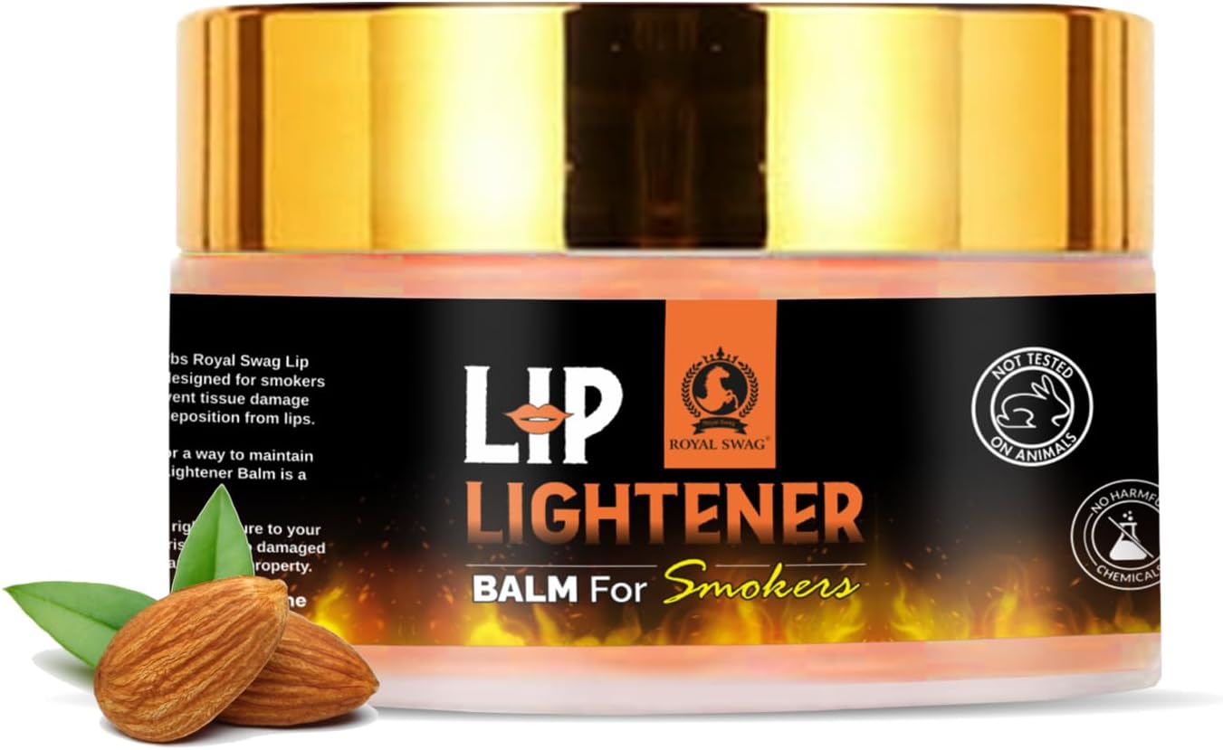 ROYAL SWAG Lip Lightening Lip Lightener And Dark Lips Lip Brightener for Smokers 10 gram(0.35 oz) With Beetroot Extracts and Almond Oil | 100% Vegan, Cruelty Free, Paraben and Sulphate Free.