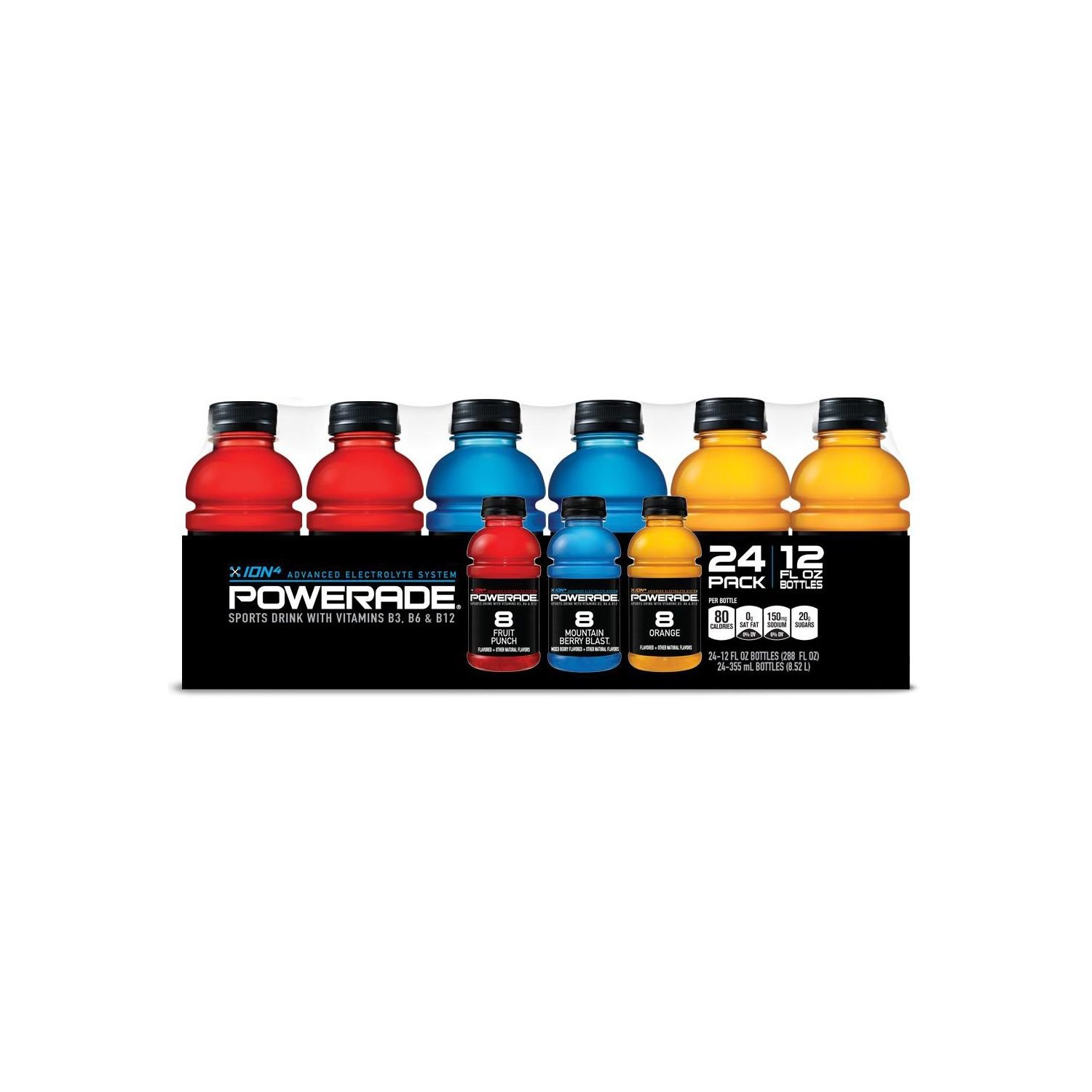 Powerade Sports Drink Variety Pack (12 oz. bottles, 24 ct.) (pack of 6)