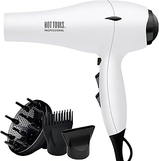 HOT TOOLS Pro Artist Tourmaline 2000 Turbo Hair Dryer, White