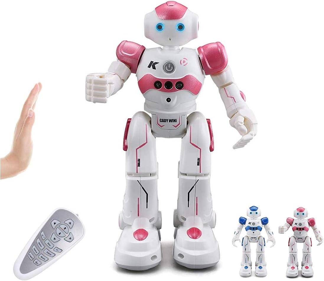 Pup Go Kids Remote Control Smart Ai Robot Toy, Singing Dancing Interactive Talking Gesture Sensing Educational Toy, Birthday Gift for Girls, Pink