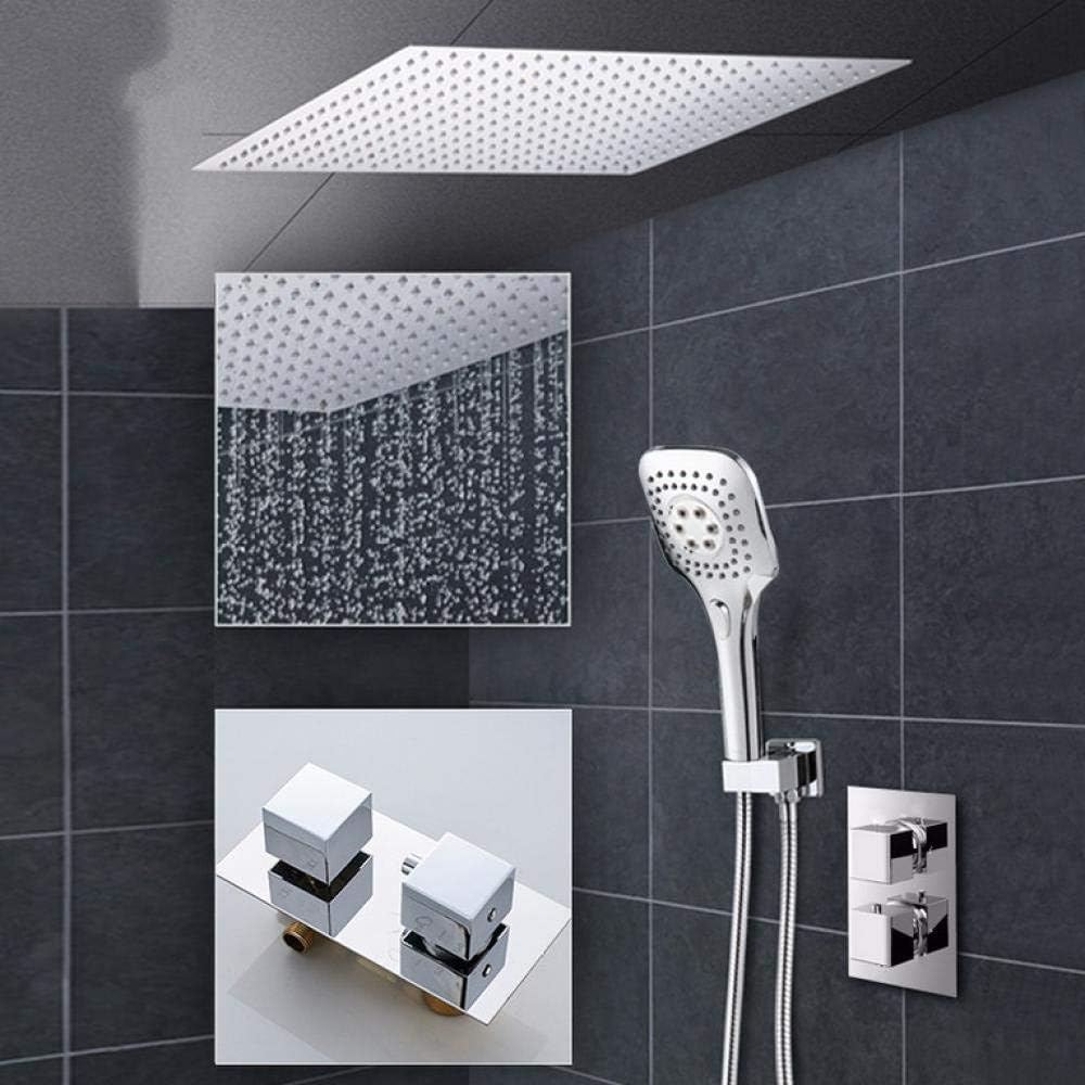 Shower bar 2-Way tatic Shower s Set Ultra Thin Rain Shower Head 3-Way Hand Shower Single Handle tatic Mixer Tap-16 inch Full Set Rainfall Shower Head and Hose Set