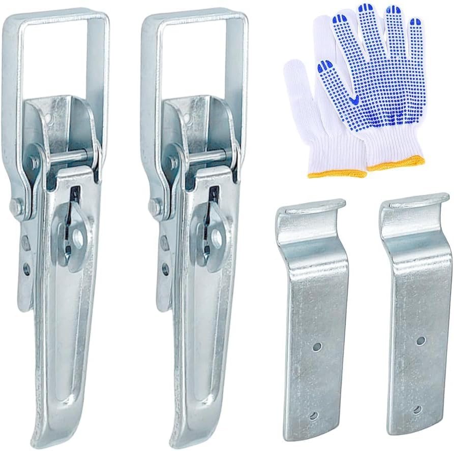 Trailer Gate Latch Handle Parts, 2 Pcs Utility RV Trailer Lift Gate Latches - for RV Camper Caravan Replacement Accessories