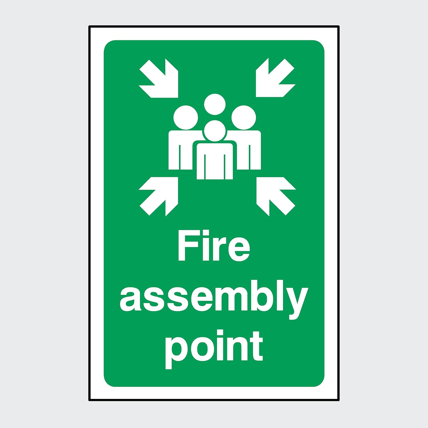 Fire Assembly Point Sign Sticker - (Choose Size, Material & Fixing Option) (MISC132)
