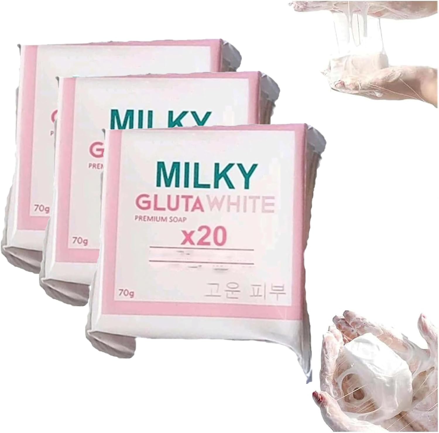 Milky White Soap, Moisturizing Nourishing Whitening Soaps, Advanced Soap Deep Cleaning, For All Skin Types 70g (3)
