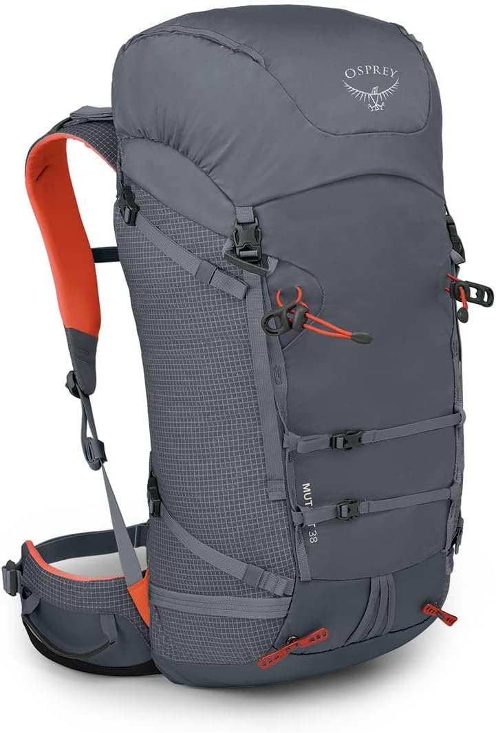 Osprey Mutant 38L Climbing and Mountaineering Unisex Backpack, Tungsten Grey, M/L