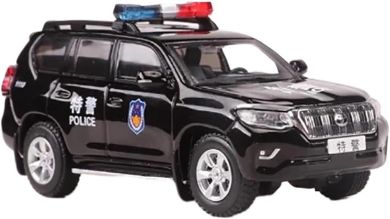 Miniature Display 1:64 Scale for Land Cruiser Prado LC150 Black Car Die Cast Collectible Model Kit Static Ornaments Simulation Collection