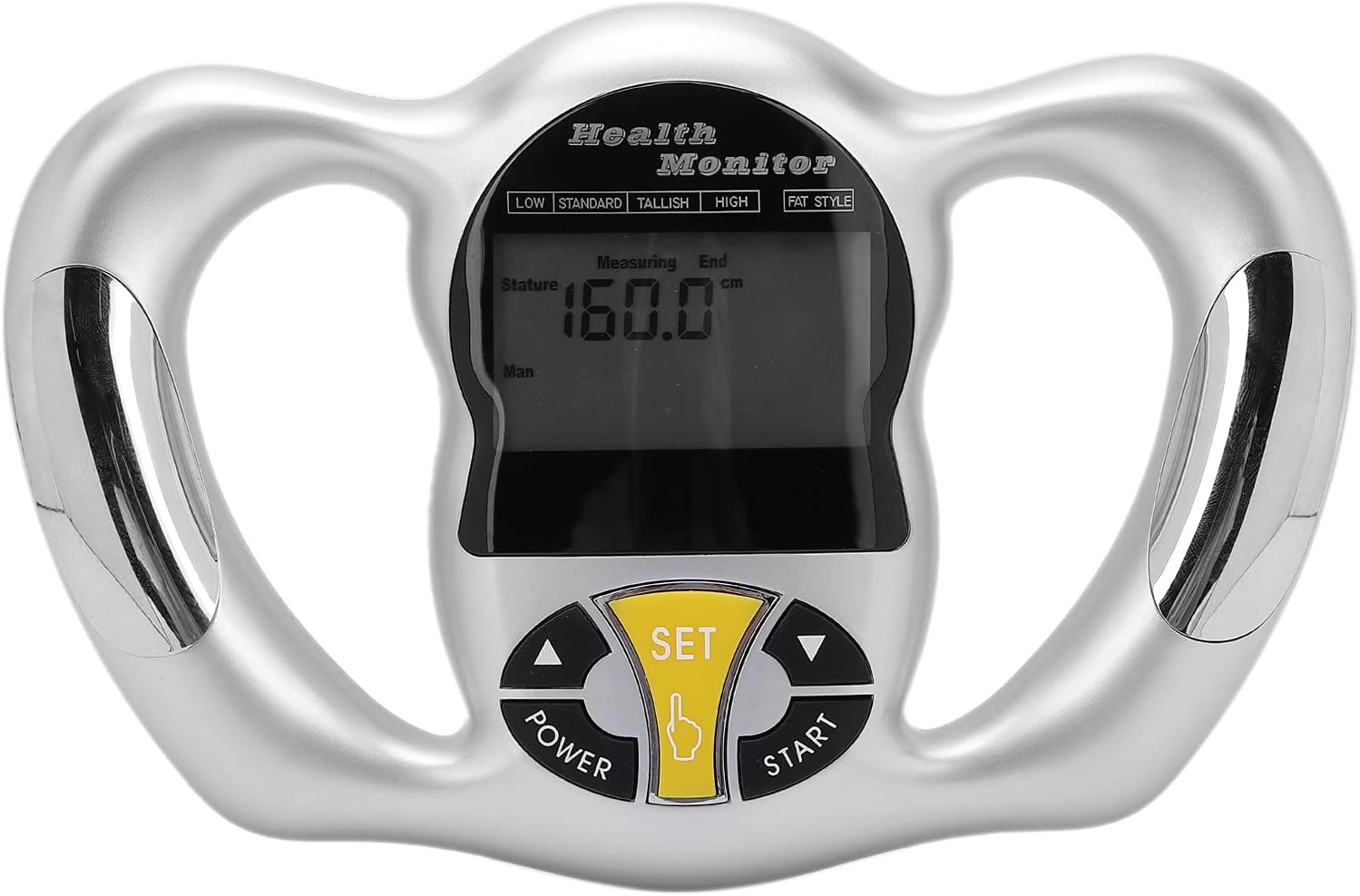 Handheld Body Fat Loss Monitor Digital Body Fat Analyzer BMI Meter Body Fat Measurement Device for , Fitness Monitoring, Health